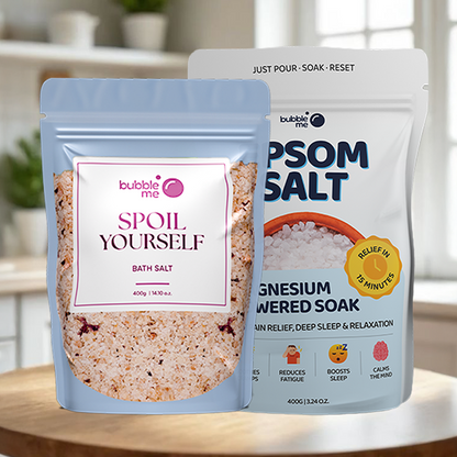 Magnesium Soak Duo | Spoil Yourself Bath Salt + Pure Epsom Salt