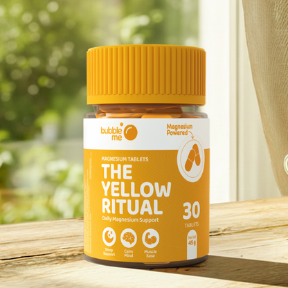 The Yellow Ritual | Sleep Support, Calm Mind, Muscle Ease & Heart Health | Magnesium Supplements Tablets | 30 Tablets