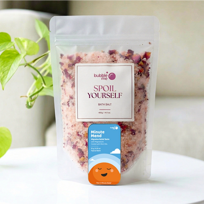 Head-to-Toe Magnesium Relief Combo | Spoil Yourself Bath Salt + Minute Mend Balm