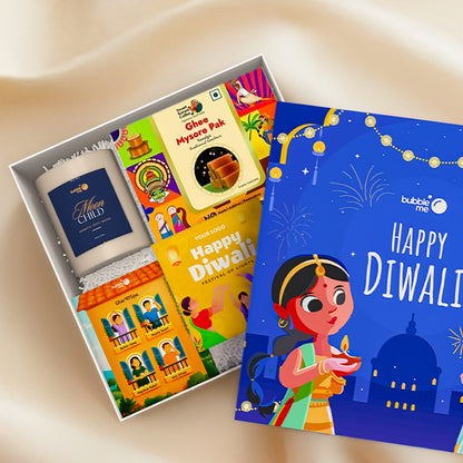 Little Sparklers | Gratitude Box | Reset Kit (4 Sachets) | Mysore Pak | Candle & Card