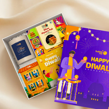 Balcony Night | Glow & Gratitude Box | Reset Kit (4 Sachets) | Mysore Pak | Candle & Card