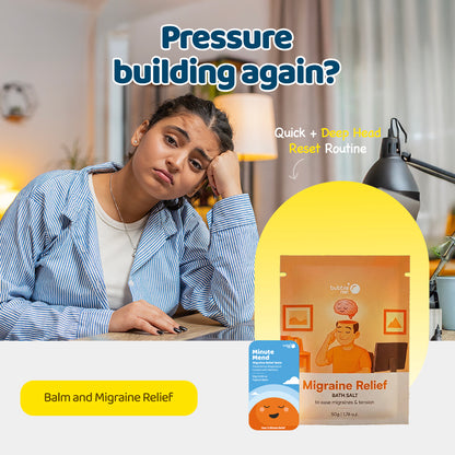 Head Comfort Bundle: Migraine Relief Bath Salt Sachet + Minute Mend Magnesium Balm