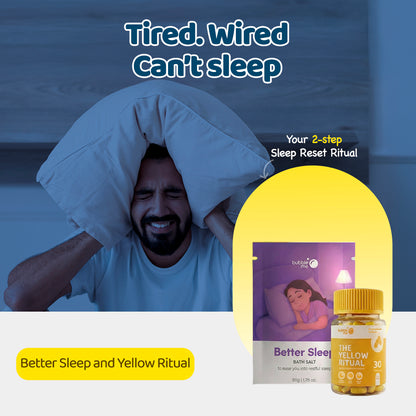 Sleep Support Bundle: Better Sleep Bath Salt Sachet and The Yellow Ritual Magnesium Tablets (30 Day)