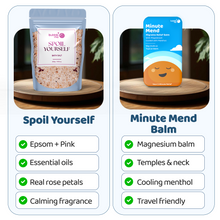 Head-to-Toe Magnesium Relief Combo | Spoil Yourself Bath Salt + Minute Mend Balm