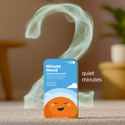 Minute Mend Magnesium Balm 10g | Peppermint, Eucalyptus, Chamomile | Migraine Headache Relief | 2-Minute Reset