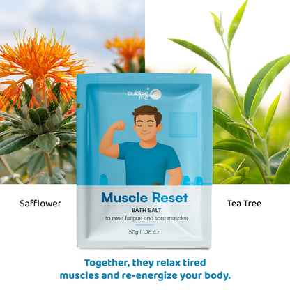 Muscle Reset | Epsom Salt & Eucalyptus-Lavender Blend | Bath Salt Sachet