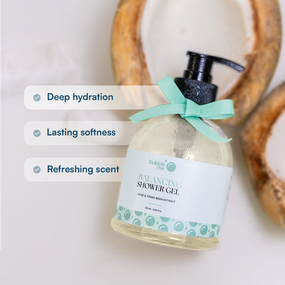 Balancing Shower Gel with Rose & Tonka Extracts for Radiant Skin