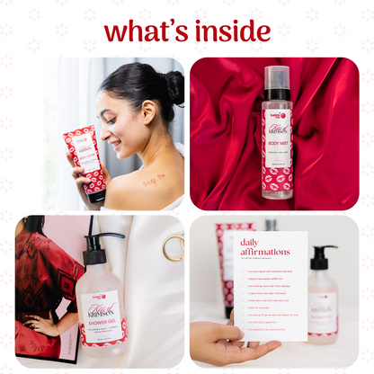 Kiss of Krimson Gift Box — Luxe Rose Self-Care Trio