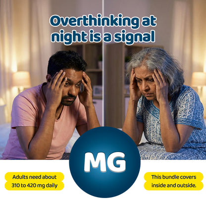 Sleep Support Bundle: Better Sleep Bath Salt Sachet and The Yellow Ritual Magnesium Tablets (30 Day)