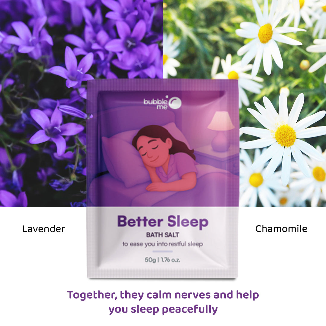Better Sleep | Epsom Salt with Lavender & Chamomile Relaxing Blend | Bath Salt Sachet - Single