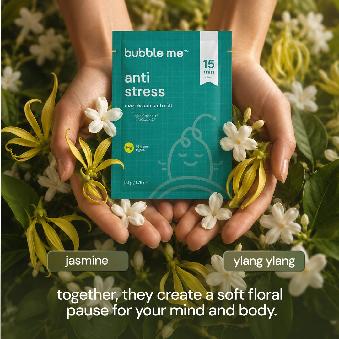 Anti Stress Magnesium Bath Salt 50g | Jasmine + Peppermint