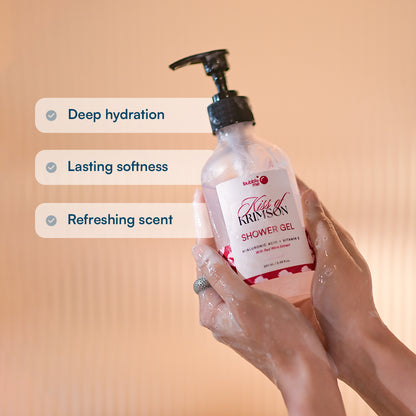 KOK Shower Gel with Hyaluronic Acid & Vitamin E for Hydrated, Dewy Skin