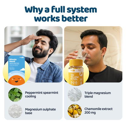 Daily Magnesium + 2‑Minute Balm Combo: The Yellow Ritual with Minute Mend Balm