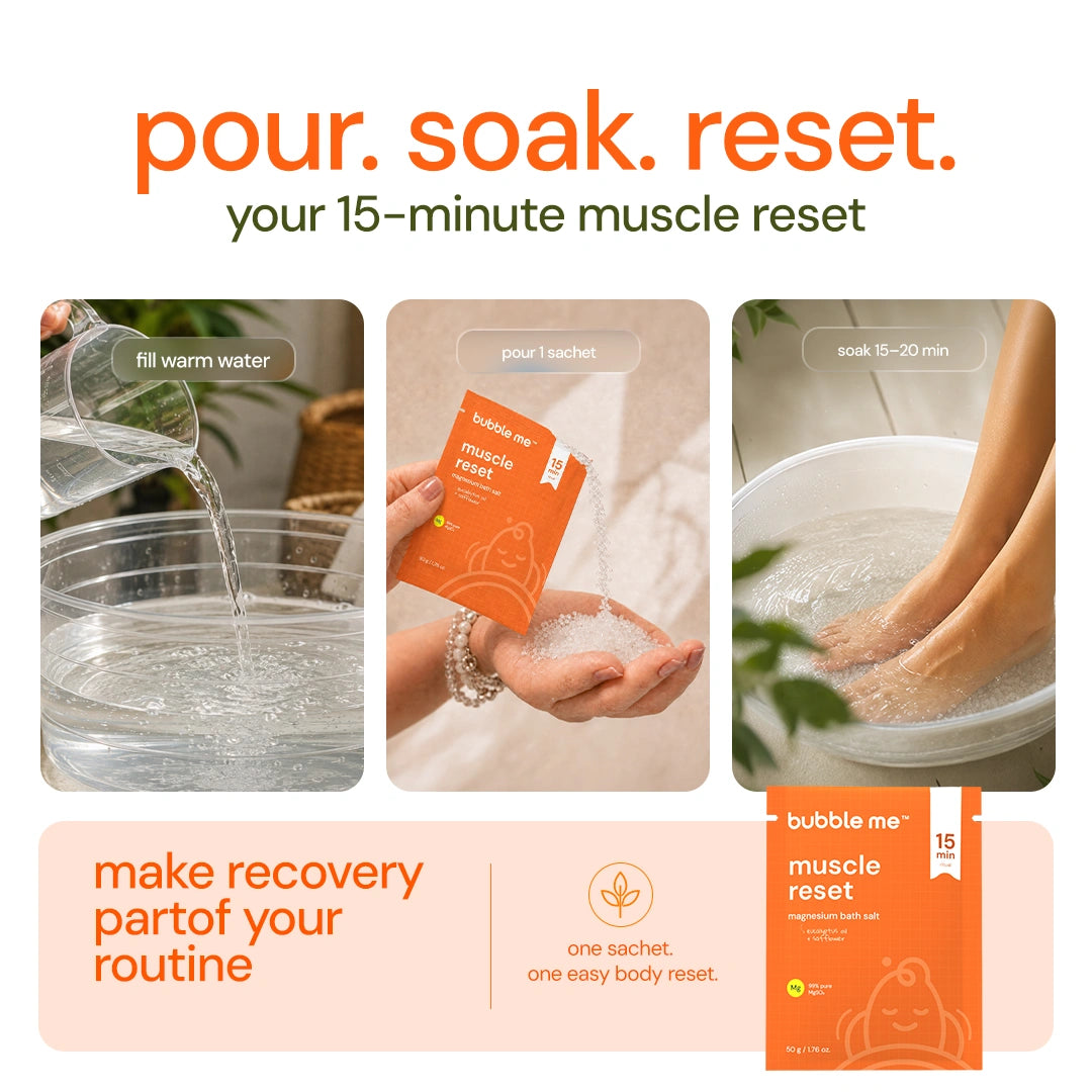 Muscle Reset Magnesium Bath Salt 50g | Dead Sea Salt + Eucalyptus