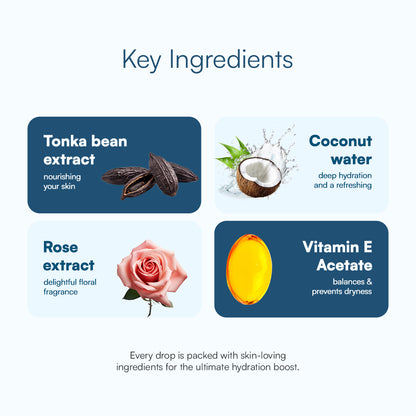 Balancing Shower Gel with Rose & Tonka Extracts for Radiant Skin
