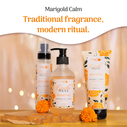 Gendha Phool Gift Box — Marigold Self-Care Trio