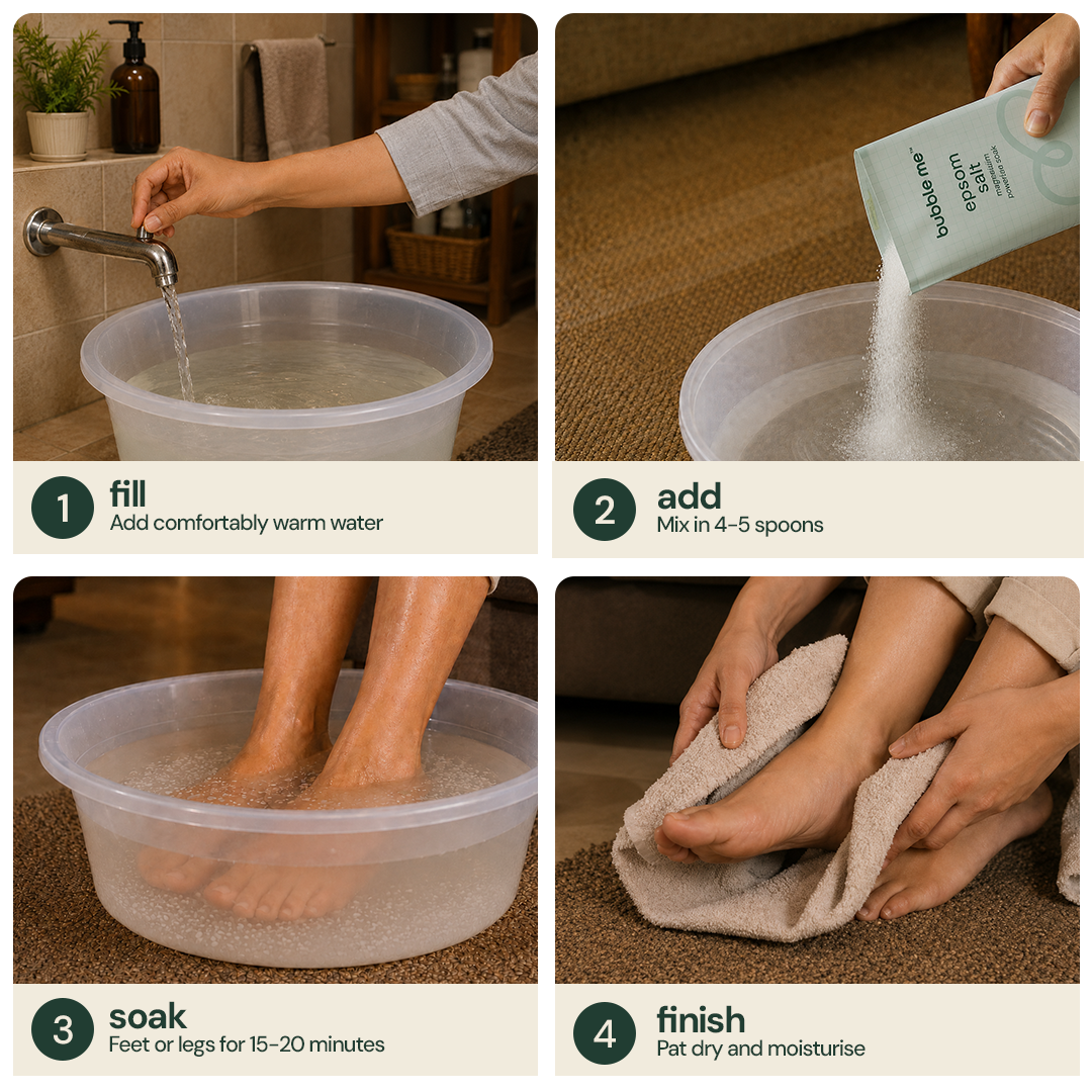 Magnesium Powered Epsom Salt 800g | 99.8% Epsom Salt + Peppermint