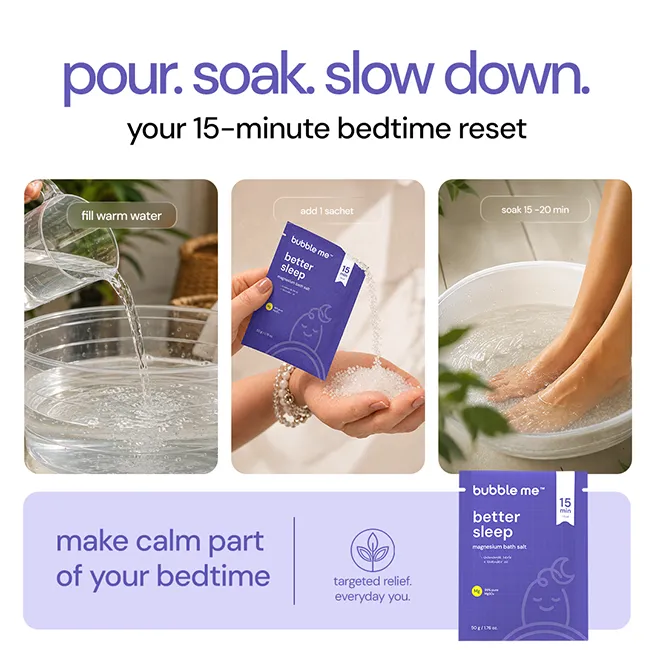 Better Sleep Magnesium Bath Salt 50g | Lavender + Chamomile