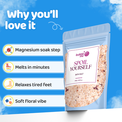 Head-to-Toe Magnesium Relief Combo | Spoil Yourself Bath Salt + Minute Mend Balm