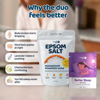Better Sleep Sachet + 1 Kg Epsom Salt Bundle for Restless Nights