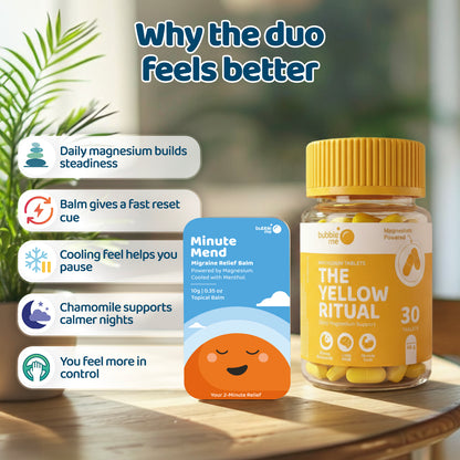 Daily Magnesium + 2‑Minute Balm Combo: The Yellow Ritual with Minute Mend Balm