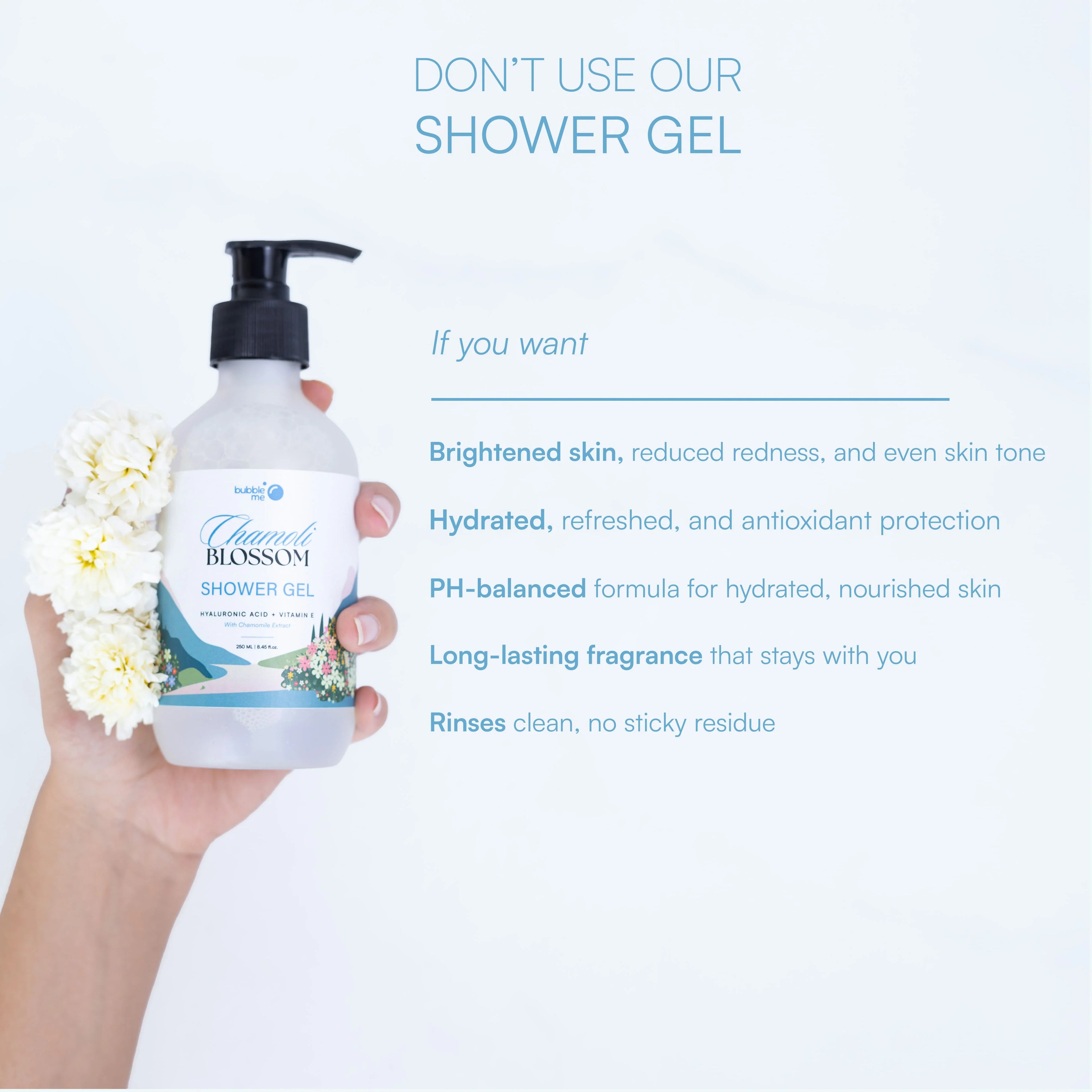 Buy The Chamoli Blossom Shower Gel Best for All Skin Types Bubble Me