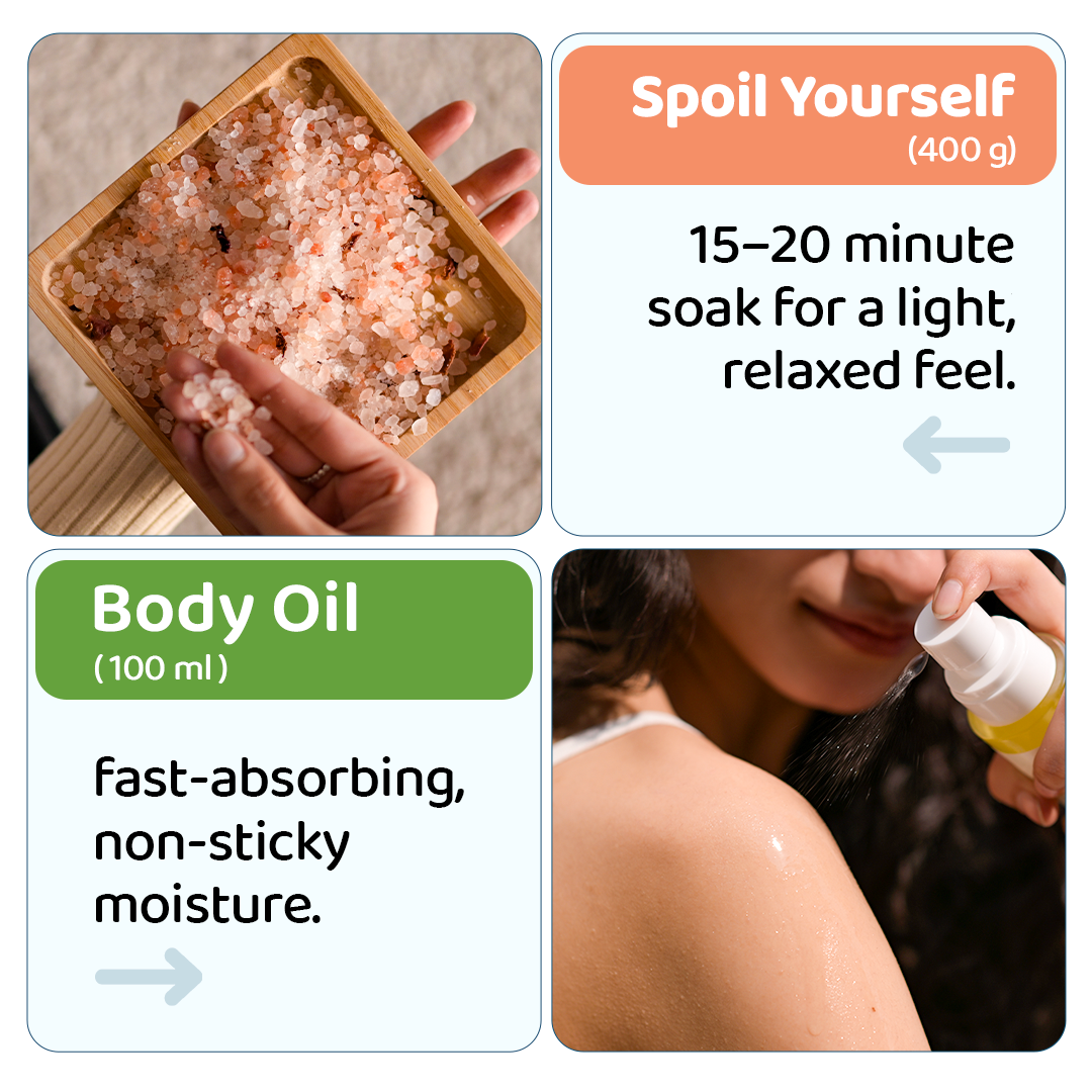 Soak & Seal Duo - Spoil Yourself Bath Salt & Jojo Bae Body Oil