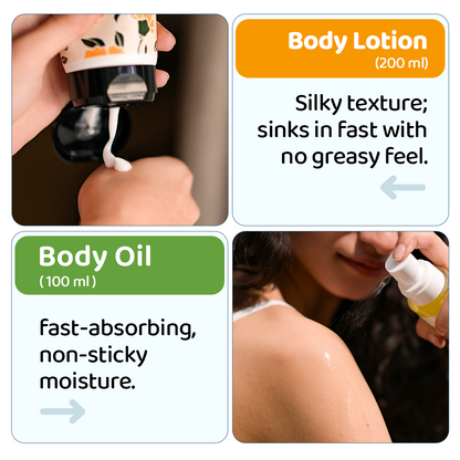 Glow-Lock Duo - Body Lotion & Jojo Bae Body Oil