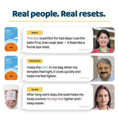 Head-to-Toe Magnesium Relief Combo | Spoil Yourself Bath Salt + Minute Mend Balm