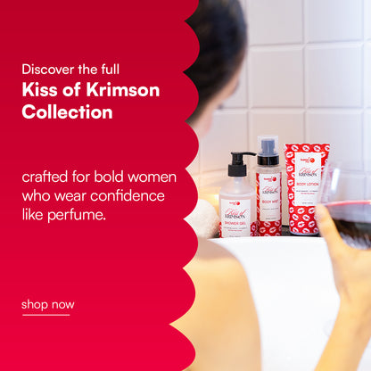 Kiss of Krimson Body Lotion with Almond, Jojoba & Olive Oil for Hydrated Glow