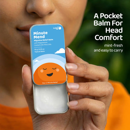 Minute Mend Magnesium Balm 10g | Peppermint, Eucalyptus, Chamomile | Migraine Headache Relief | 2-Minute Reset | Balm For Headache