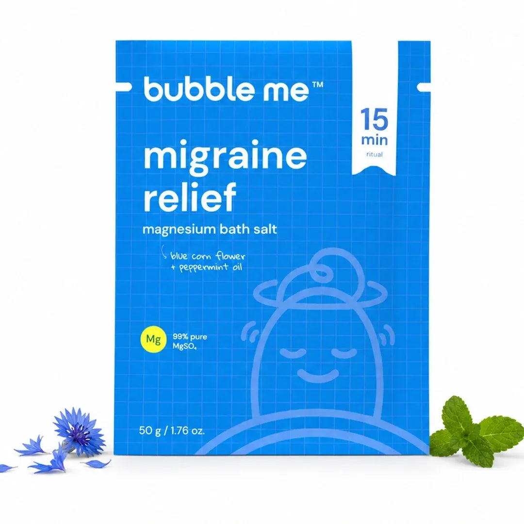 Migraine Relief Magnesium Bath Salt 50g | Peppermint + Chamomile