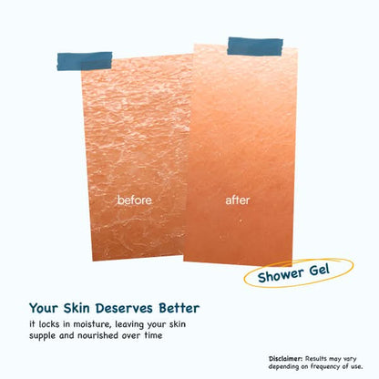 Genda Shower Gel with Hyaluronic Acid, Vitamin E & Marigold Extract for Soothing Sensitive Skin