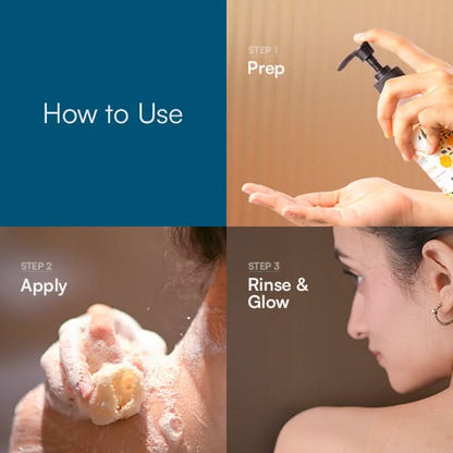 Genda Shower Gel with Hyaluronic Acid, Vitamin E & Marigold Extract for Soothing Sensitive Skin