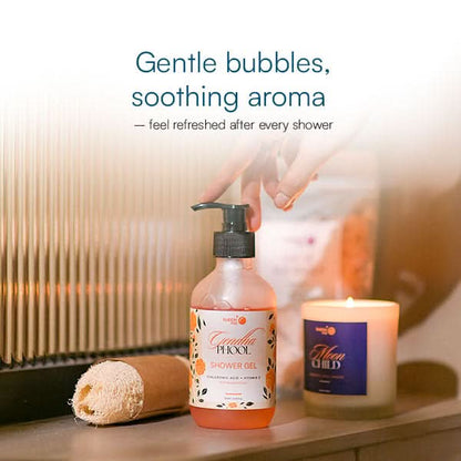 Genda Shower Gel with Hyaluronic Acid, Vitamin E & Marigold Extract for Soothing Sensitive Skin