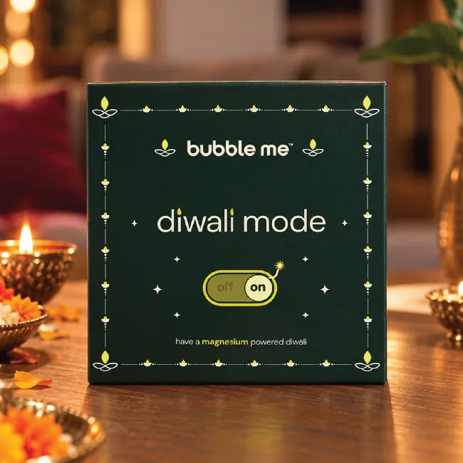 The Shubh Reset Box by BubbleMe, a festive magnesium wellness gift set.