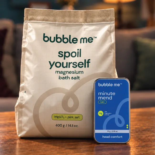 Head-to-Toe Magnesium Relief Combo | Spoil Yourself Bath Salt + Minute Mend Balm