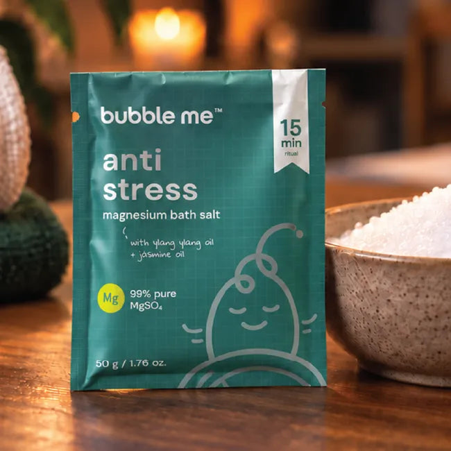 Anti Stress Magnesium Bath Salt 50g | Jasmine + Peppermint