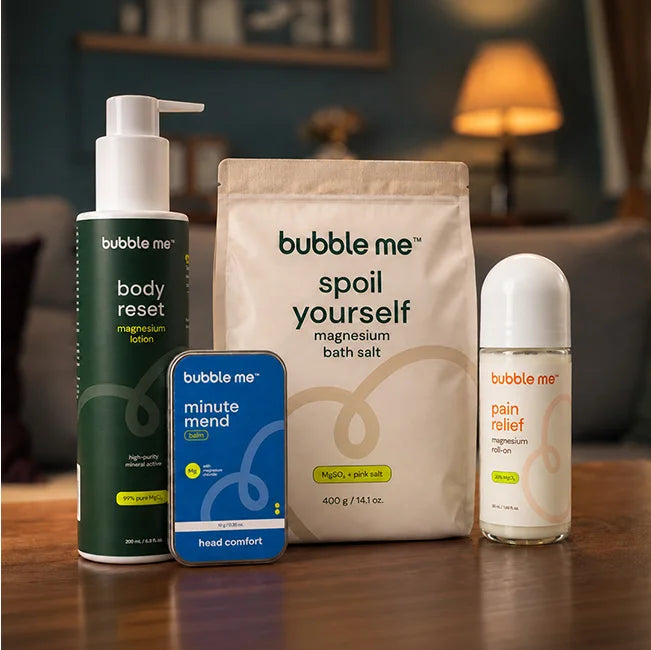 The Complete Body Reset | Spoil yourself + Mg Lotion + Minute Mend Magnesium Balm + Pain Relief Magnesium Roll-On