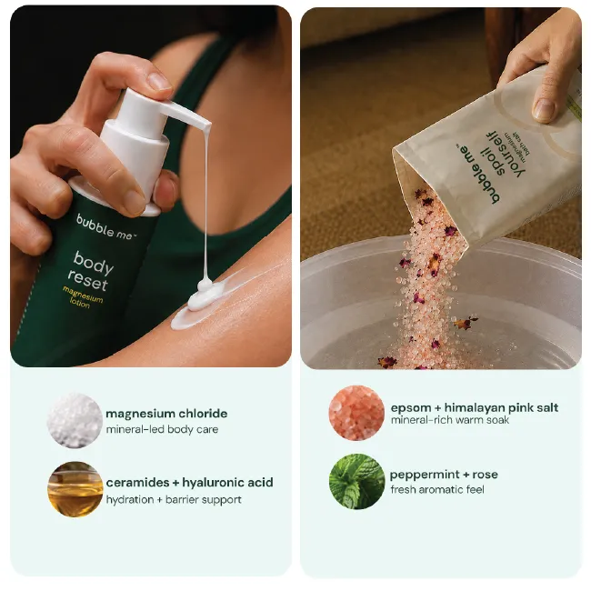 The Complete Body Reset | Spoil yourself + Mg Lotion + Minute Mend Magnesium Balm + Pain Relief Magnesium Roll-On