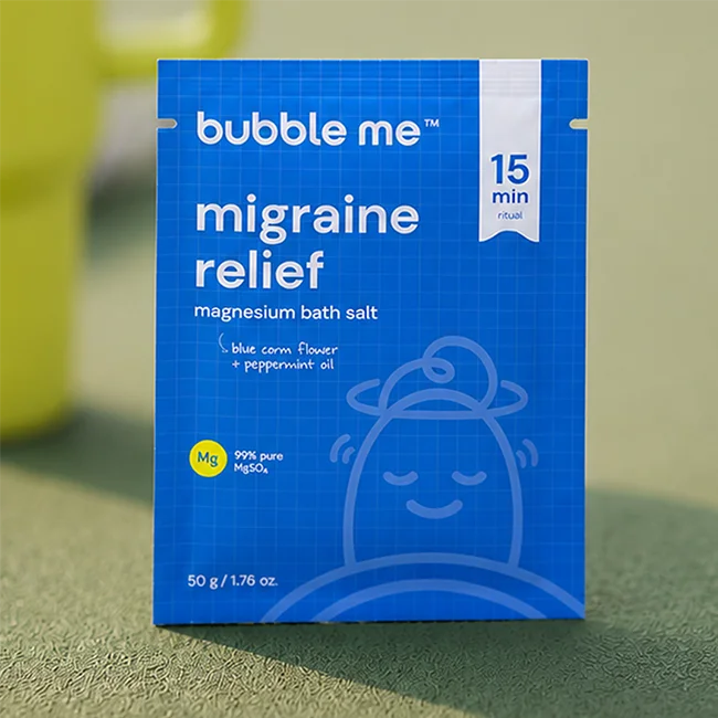 Migraine Relief Magnesium Bath Salt 50g | Peppermint + Chamomile