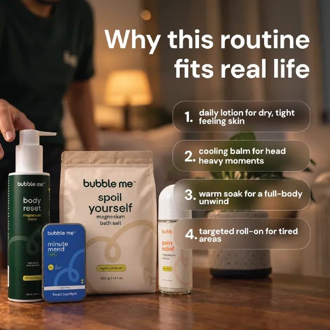 The Complete Body Reset | Spoil yourself + Mg Lotion + Minute Mend Magnesium Balm + Pain Relief Magnesium Roll-On