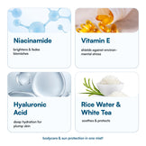 SPF 75 PA++++ Sunscreen Body Mist | Enriched with Rice Water & White Tea Extract | Fast-Absorbing | Water Resistant - Bubble Me