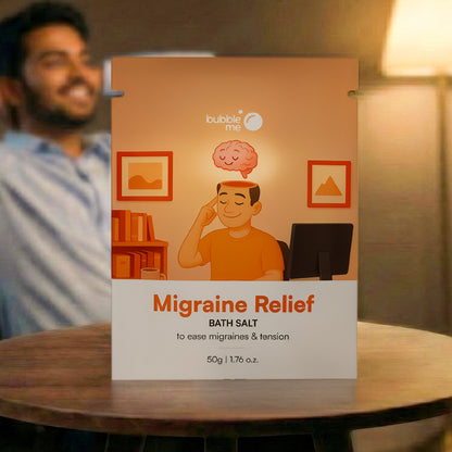 Migraine Relief | Epsom Salt with Peppermint & Chamomile Herbs | Bath Salt Sachet