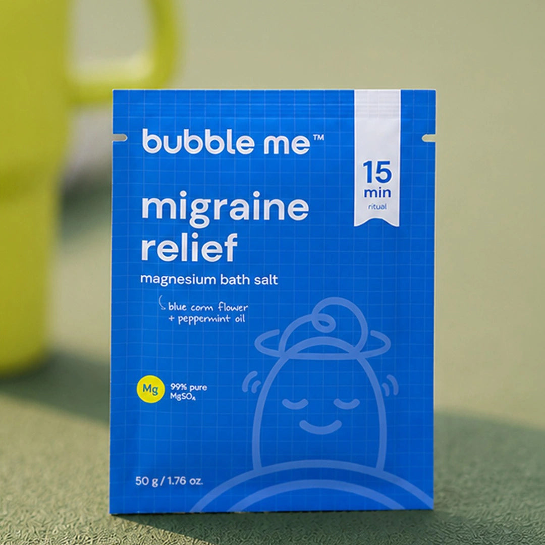Migraine Relief Magnesium Bath Salt 50g | Peppermint + Chamomile