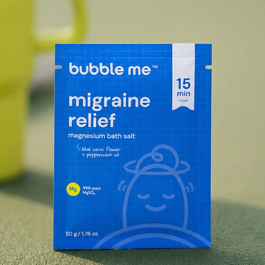 Migraine Relief Magnesium Bath Salt 50g | Peppermint + Chamomile