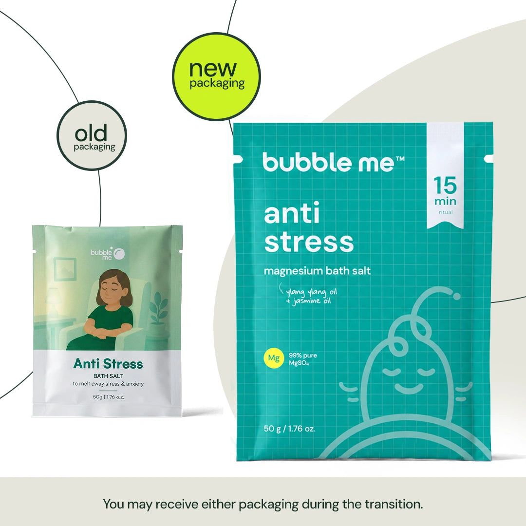 Anti Stress Magnesium Bath Salt 50g | Jasmine + Peppermint