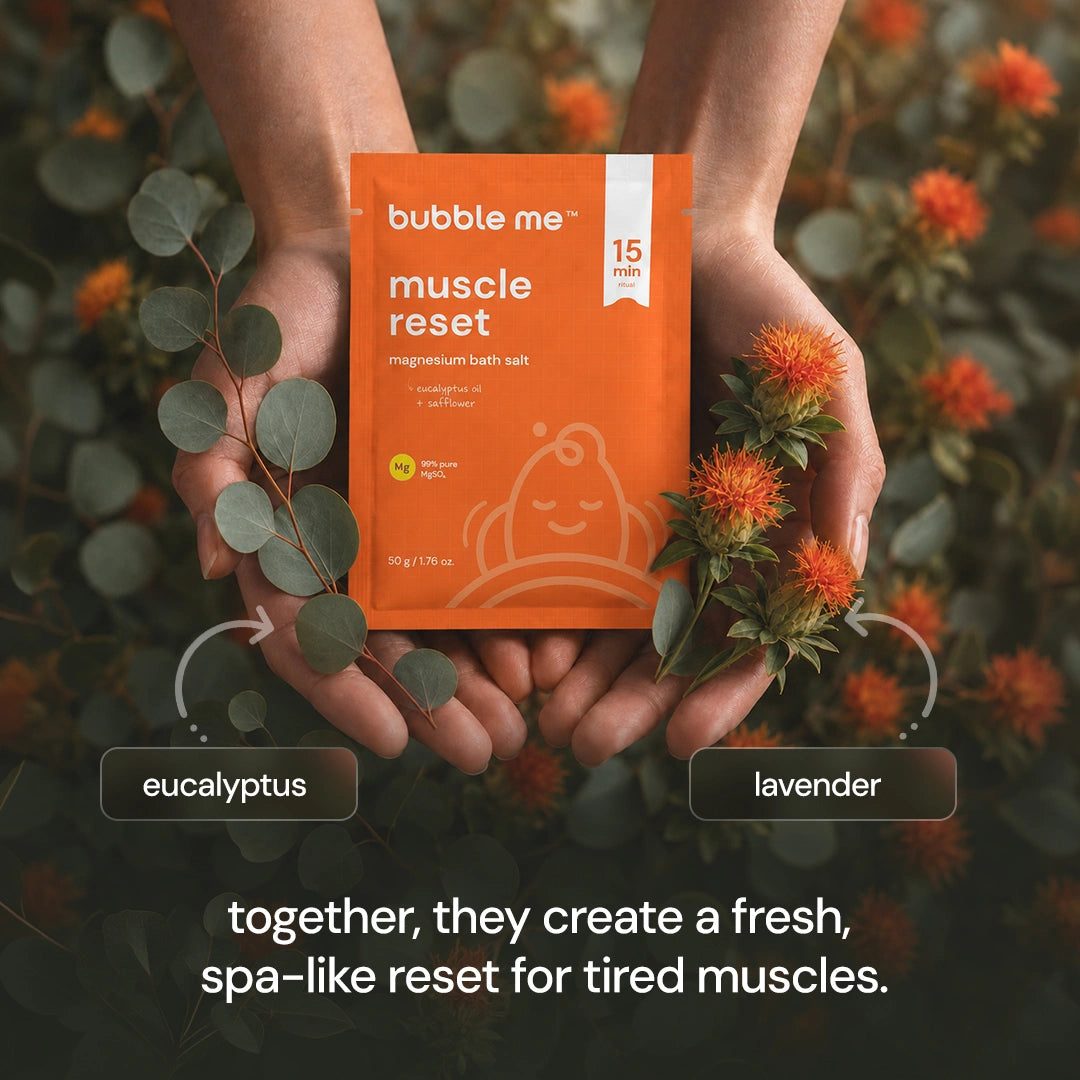 Muscle Reset Magnesium Bath Salt 50g | Dead Sea Salt + Eucalyptus