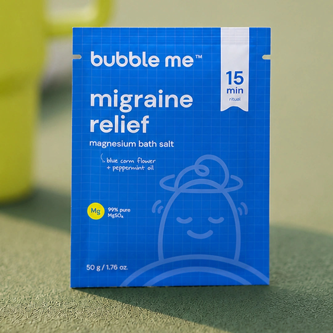 Migraine Relief Magnesium Bath Salt 50g | Peppermint + Chamomile