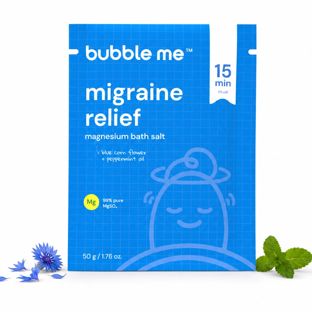 Migraine Relief Magnesium Bath Salt 50g | Peppermint + Chamomile